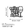Wallity Coffee Repeat Escultura de Pared de Metal Negra